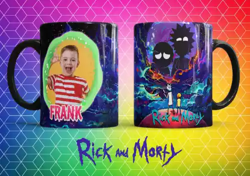 vectores plantilas RICK Y MORTY,CARICATURA,NIñO,SERIE,MARCO,